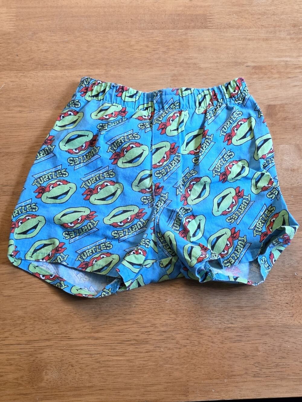 Vintage 1989 TMNT Mirage Studio Boxer Shorts Size Kids 6/8 Raphael Printed! NOS